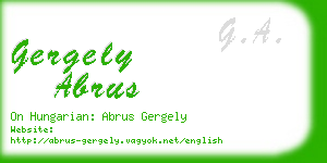 gergely abrus business card